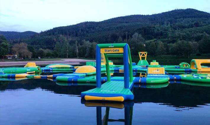 Départ du parcours sur le lac