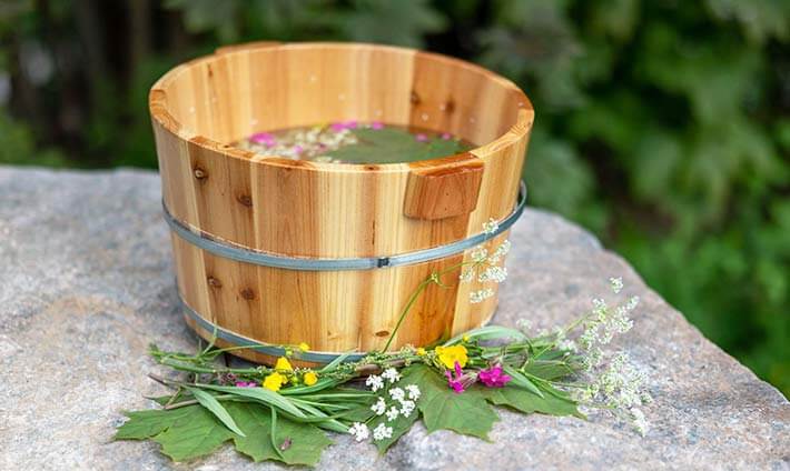 Bain de pieds relaxant