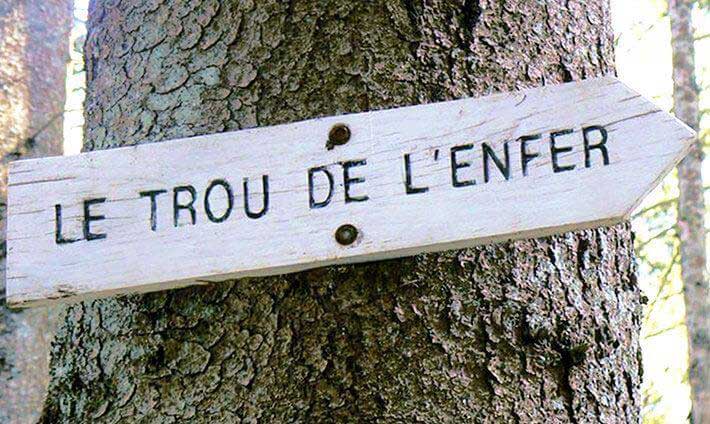 Vers le Trou de l’enfer