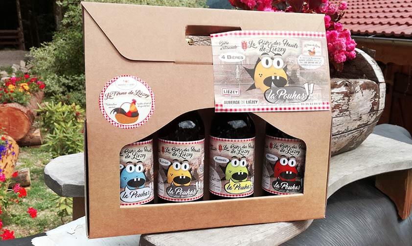 Coffret cadeau de 4 bouteilles de bières La Pouhas