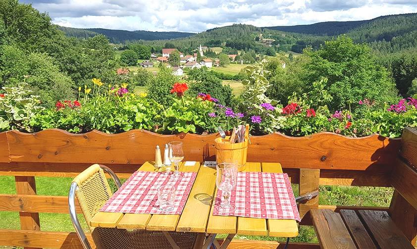 Table avec vue magnifique