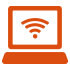 Icone de wifi orange